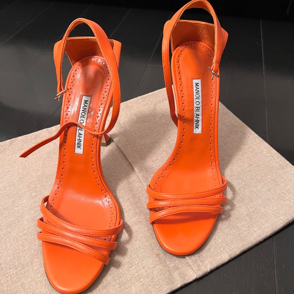 Manolo Blahnik Orange Heels